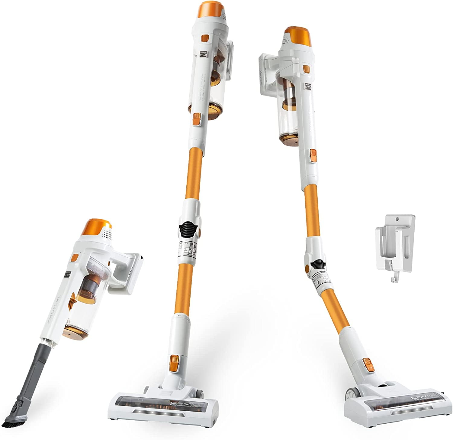 Kenmore Lightweight Orange Cordless Stick Vacuum Cleaner with LED Headlight