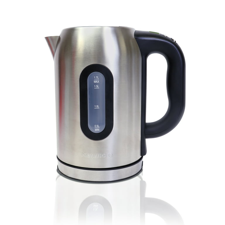 Kenmore Electric Kettle, 1.7 Litre, Digital & Cordless Kettle, Stainless  Steel 