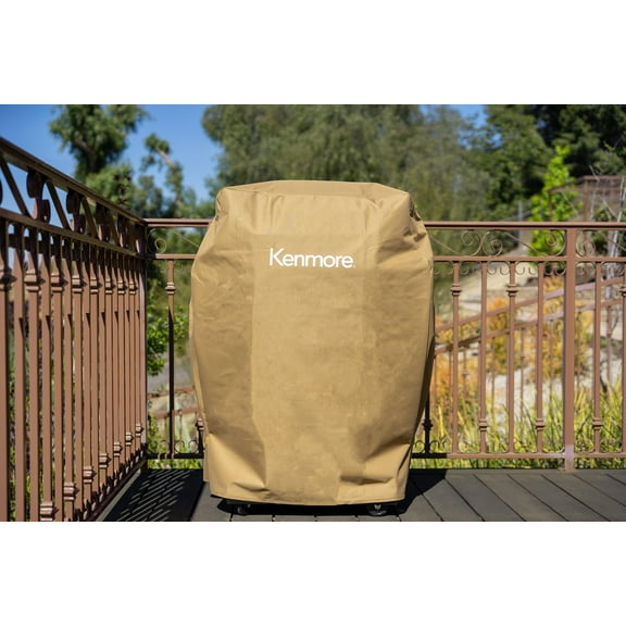 Kenmore Gas Grill Cover for Backyard Grills, 33-inch, Tan