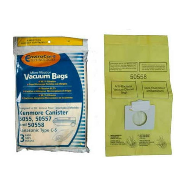 Kenmore Micro Filtration Vacuum Bags to fit Canister Type C 5055, 50557 and 50558 3PK