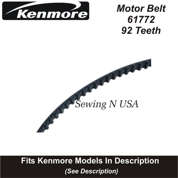 Kenmore Motor Belt 61772 (92 Teeth) Fits Models In Description