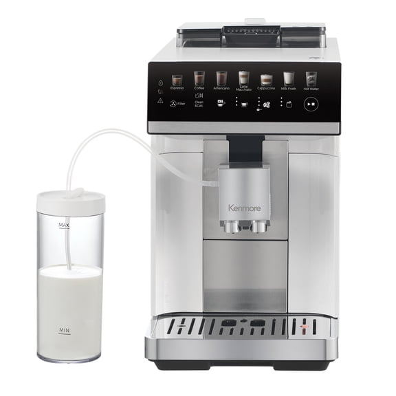 Kenmore Super Automatic Espresso Coffee Machine with Touchscreen White