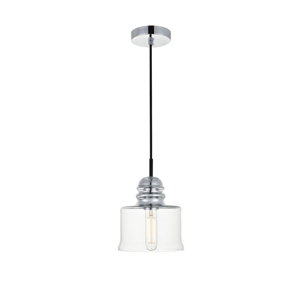 Kenna 1 Light Chrome Pendant With Clear Glass