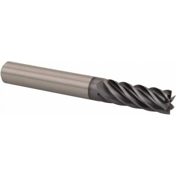 Kennametal 5351821 Square End Mill: 1/2" Dia, 1-1/4" LOC, 1/2" Shank, 3"