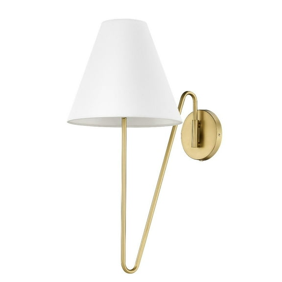 Yep by Golden Lighting Kennedy 1-light Swing Arm Wall Lamp in Brushed Champagne Brass