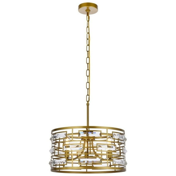 Kennedy 16.5 inch pendant in brass