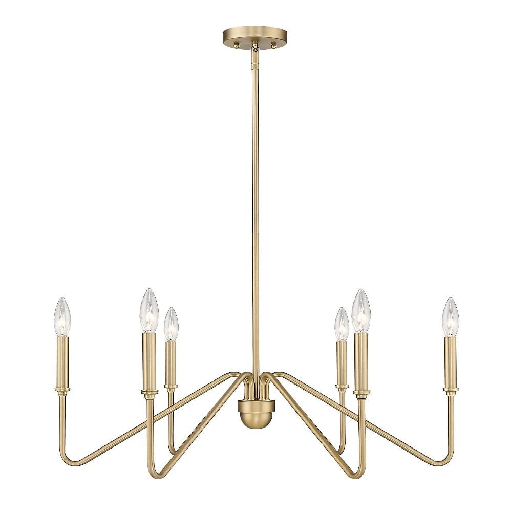Kennedy Brushed Champagne Bronze 6-Light Chandelier