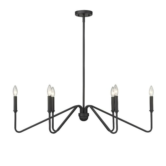 Yep by Golden Lighting Kennedy 6-light Island Light in Natural Black