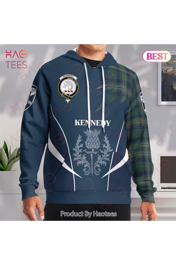 Kennedy Clan Badge Rampant Lion Hoodie