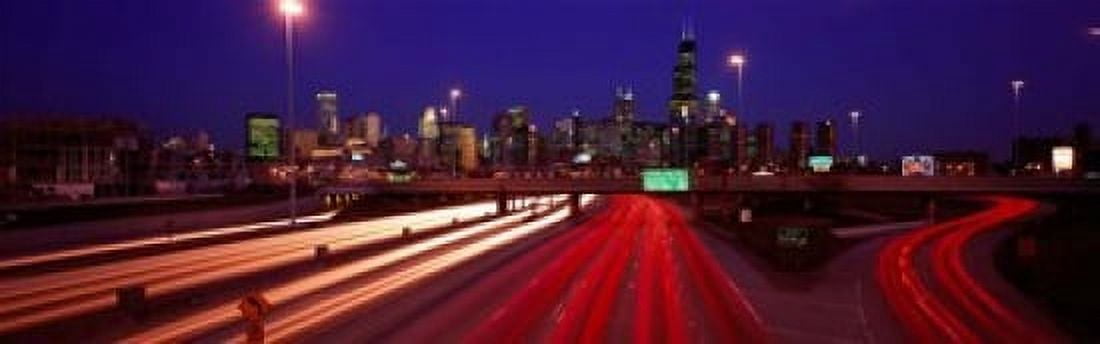 Kennedy Expressway Chicago IL USA Canvas Art - Panoramic Images (18 x 6)