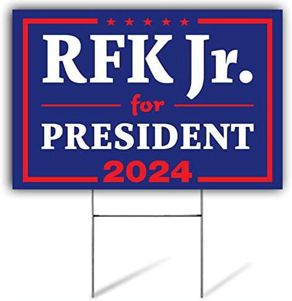 Kennedy For President Yard Sign RFK Jr. 2024 Sign Robert F. Kennedy