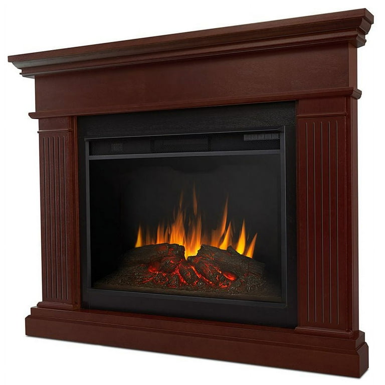 Kennedy Grand Corner Fireplace in Dark Walnut by Real Flame