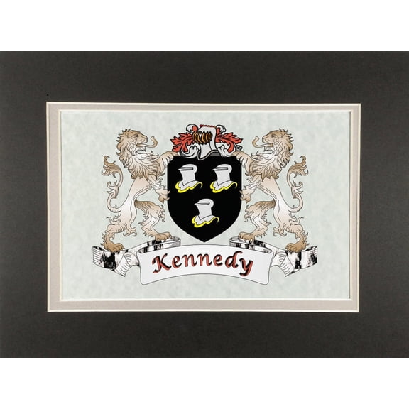 Kennedy Irish Coat of Arms Print - Frameable 9" x 12"
