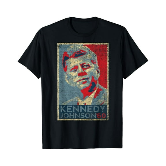 Kennedy Johnson 1960 Retro Campaign 4th Of July President T-Shirt