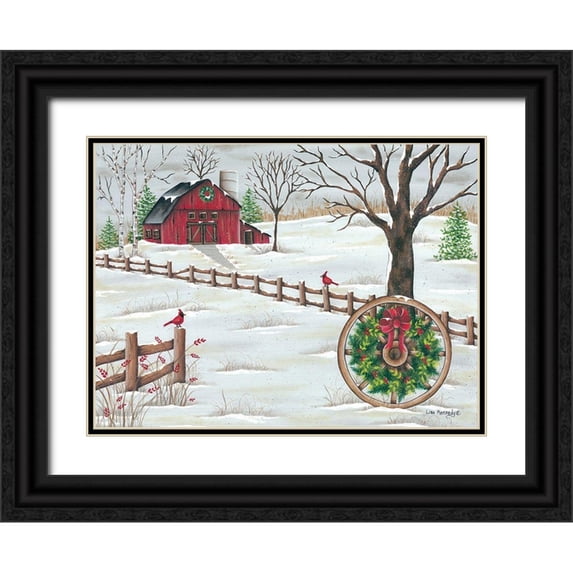 Kennedy, Lisa 18x14 Black Ornate Wood Framed with Double Matting Museum Art Print Titled - Wagon Wheel