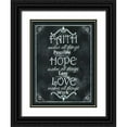 thumbnail image 1 of Kennedy, Lisa 19x24 Black Ornate Wood Framed with Double Matting Museum Art Print Titled - Faith*Hope*Love, 1 of 4
