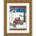 thumbnail image 1 of Kennedy, Lisa 23x32 Gold Ornate Wood Framed with Double Matting Museum Art Print Titled - Christmas Joy Truck, 1 of 4