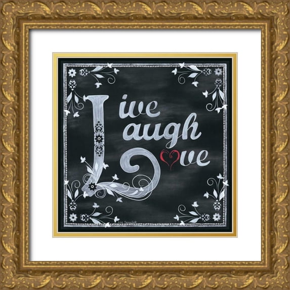 Kennedy, Lisa 26x26 Gold Ornate Wood Framed with Double Matting Museum Art Print Titled - Love