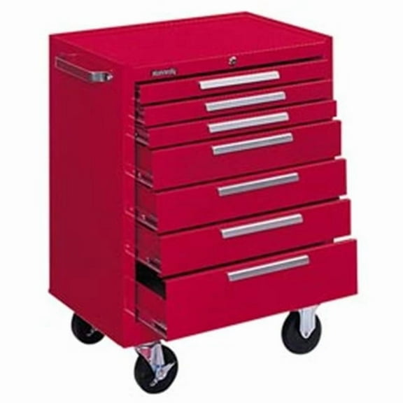 Kennedy Manufacturing B211632 27 in. 7-Drawer Roller Cabinet with Ball Bearing Slides - Red
