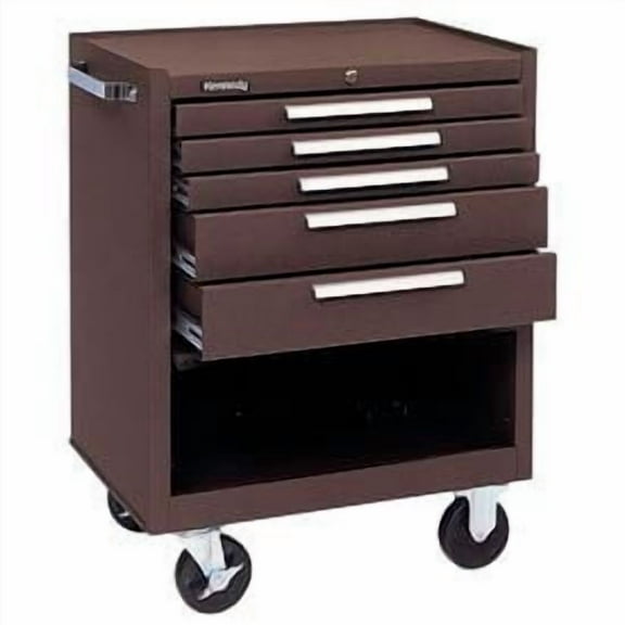 Kennedy 275XB K1800 Series 27"W X 18"D X 35"H 5 Drawer Brown Roller Cabinet