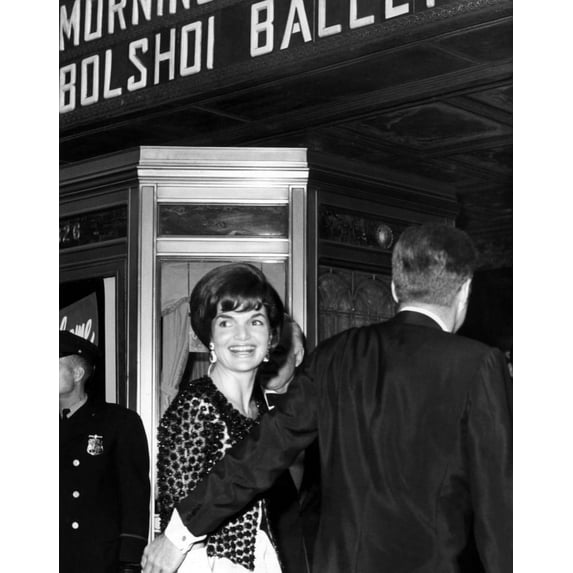Kennedys Attend Bolshoi Ballet. President Kennedy Escorts The First Lady Into The Capitol Theater For The Opening Performance Of Russia'S Bolshoi Ballet. Kennedy Is Matching Friendly Gestures By