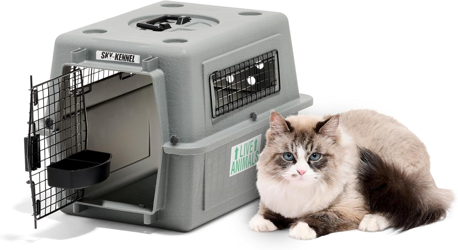 Kennel Airline Compliant Dog Crate for Small Pets to 15 lbs, Heavy Duty ...