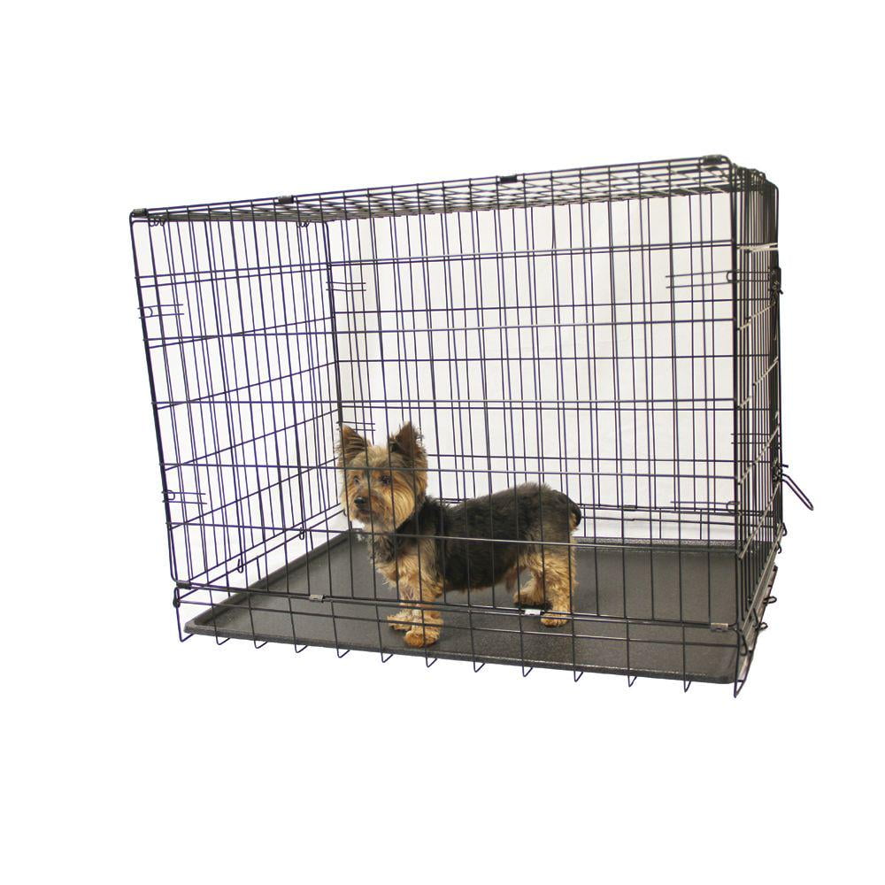 KennelMaster 2Door Steel Folding Pet Kennel Pet Crate, 36 in