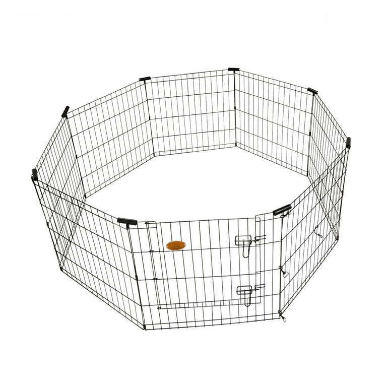 KennelMaster 8 Panel 36 in. H x 24 in. W Exercise Playpen with Gate Walmart