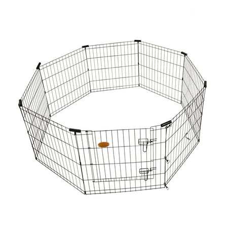 KennelMaster 8-Panel 42 in. H x 24 in. W Exercise Playpen with Gate