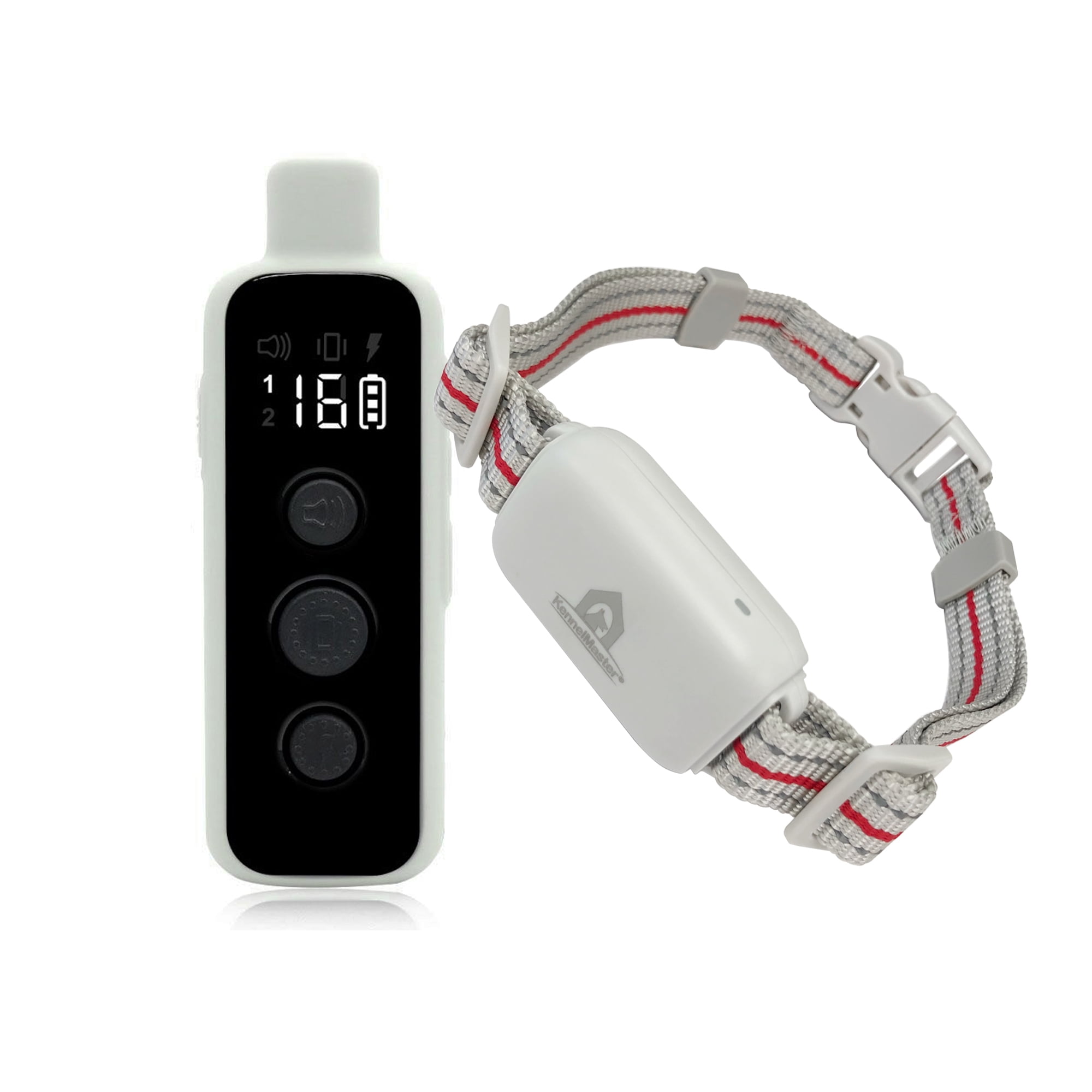 KennelMaster Dog Training Collar with Vibration & Shock Modes for Large Dogs, Nylon