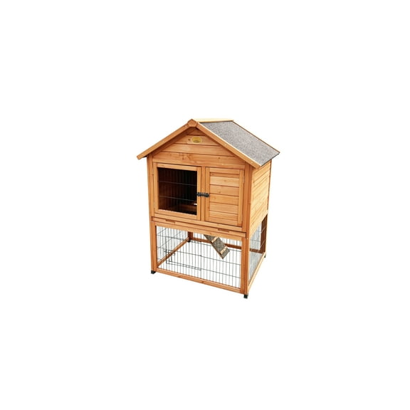 KennelMaster Elevated Outdoor Rabbit Hutch with Weatherproof Roof, 36 x 30 x 48 Inches