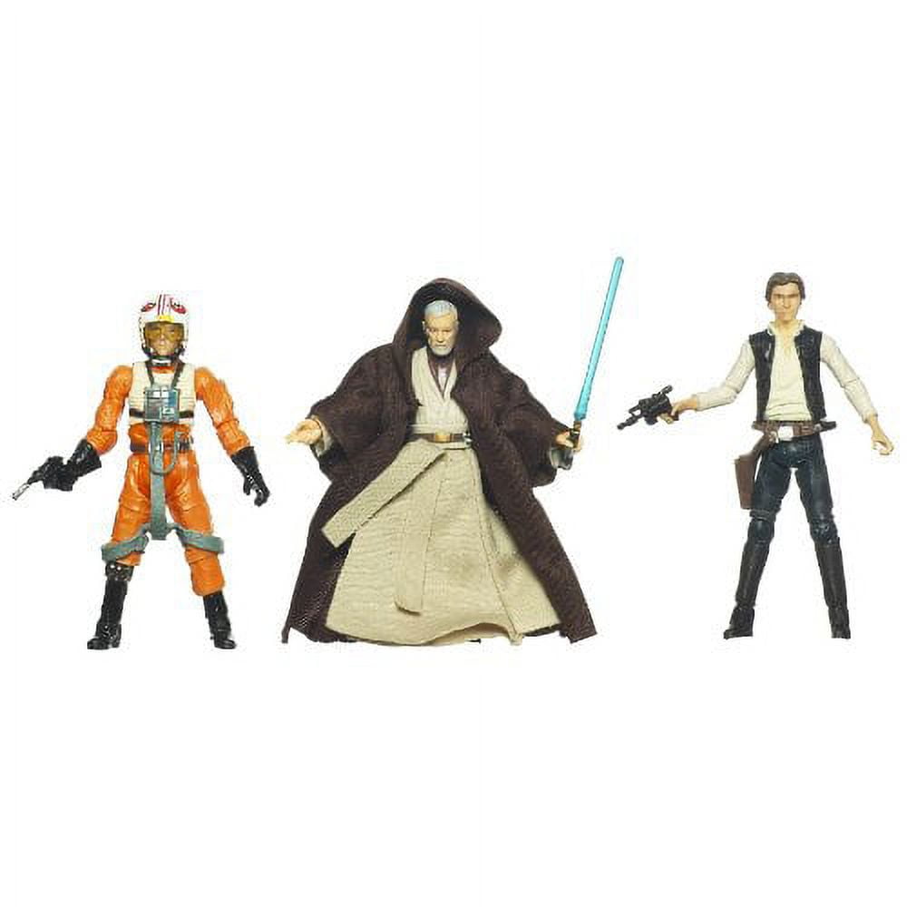 YUP Kenner Star Wars A New Hope Special Exclusive Action Figure 3Pack Hero Set Luke XWing Pilot, Ben Kenobi, Han Solo