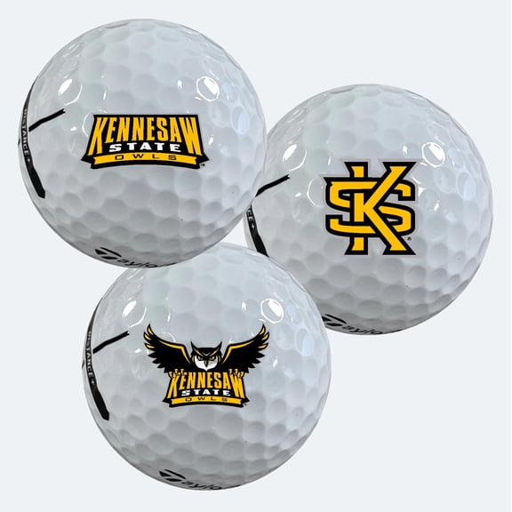 Kennesaw State Owls Logo Edition Taylormade Distance+ Golf Balls 12-Pack (Dozen)