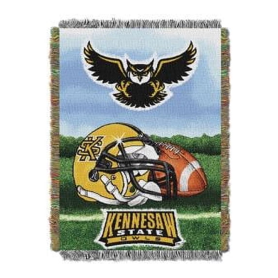 Kennesaw State Owls NCAA Woven Tapestry Throw (Home Field Advantage) (48x60) (2-Pack)