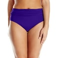 thumbnail image 1 of Kenneth Cole  Adult Women's Plus-Size Ruffle-Licous Sash Hipster Bikini Bottom, Ocean, 1X, 1 of 2