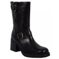 thumbnail image 1 of Kenneth Cole BLACK LEATHER Women's Janice Block Heel Boots, US 9M, 1 of 4