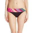 thumbnail image 1 of Kenneth Cole BLACK/MULTI Reaction Printed Fold Over Bikini Swim Bottom, US Large, 1 of 4
