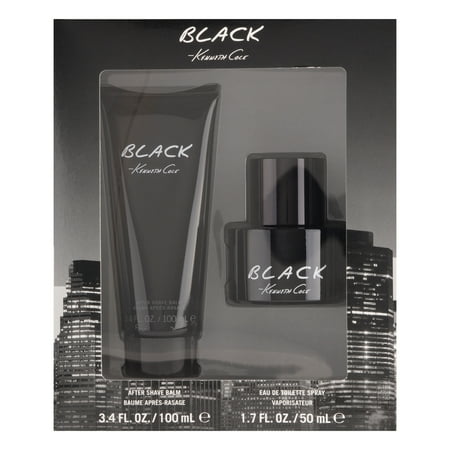 Kenneth Cole Black 1.7 oz Eau de Toilette, Cologne Gift Set For Men, 2 Pieces
