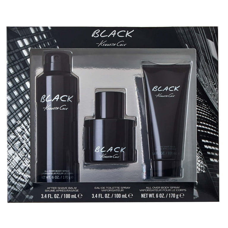 Kenneth Cole Black Cologne Gift Set For Men 3 Pieces Walmart