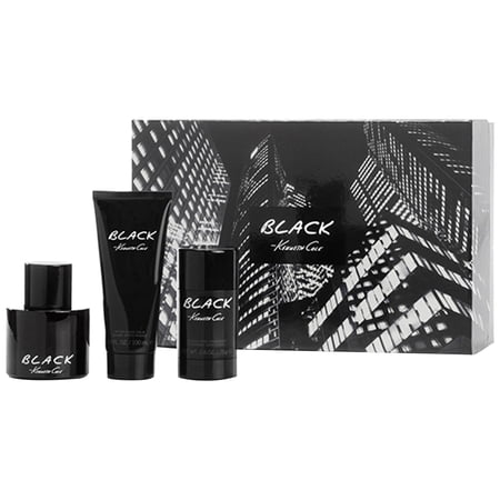 Kenneth Cole Black Cologne Giftset for Men (3PC) - 3.4 oz EDT + 3.4 oz After Shave Balm + 2.5 oz Deoderant