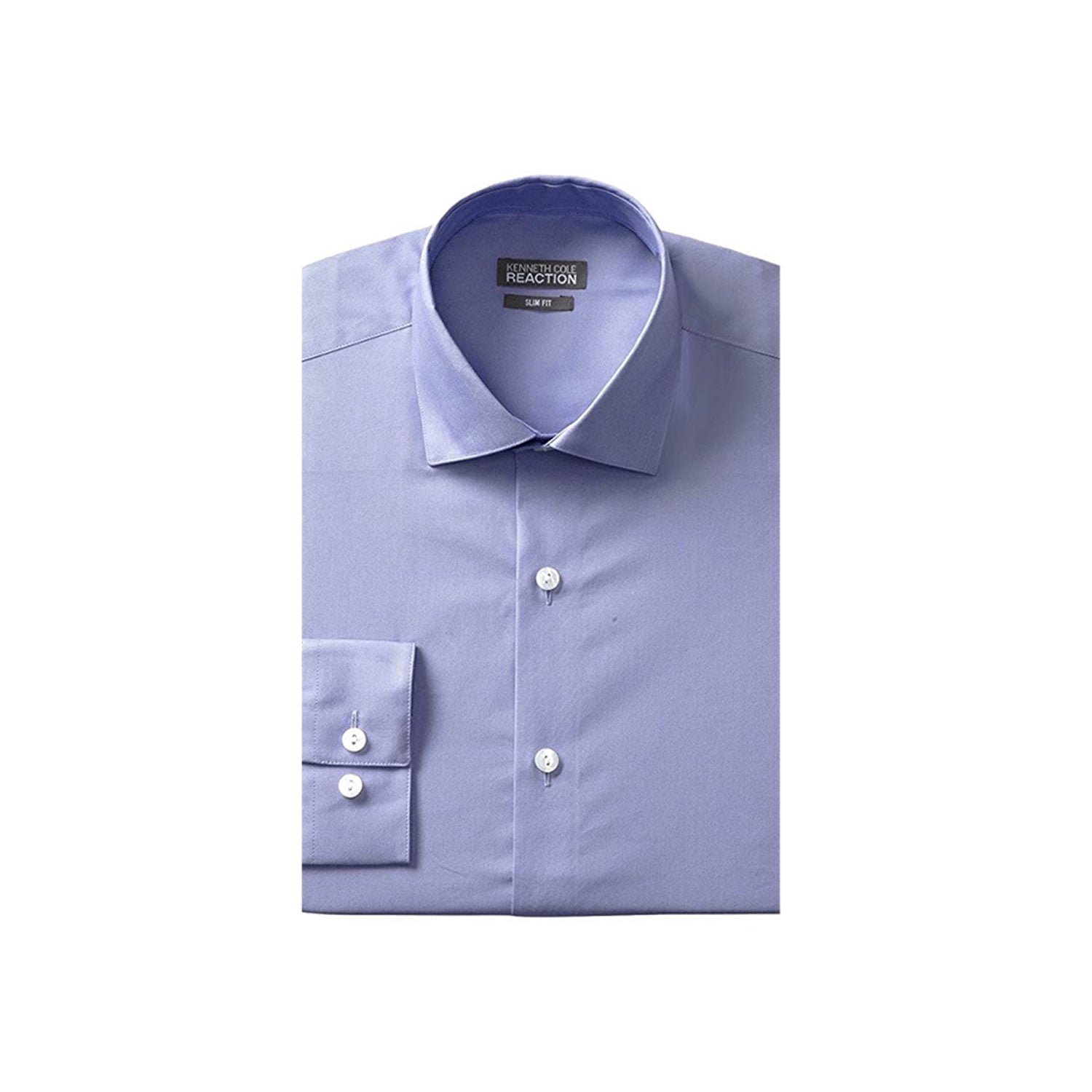 Kenneth Cole Chambray Slim Fit Spread Collar Dress Shirt, Men's, Size: 17.5/34, Blue