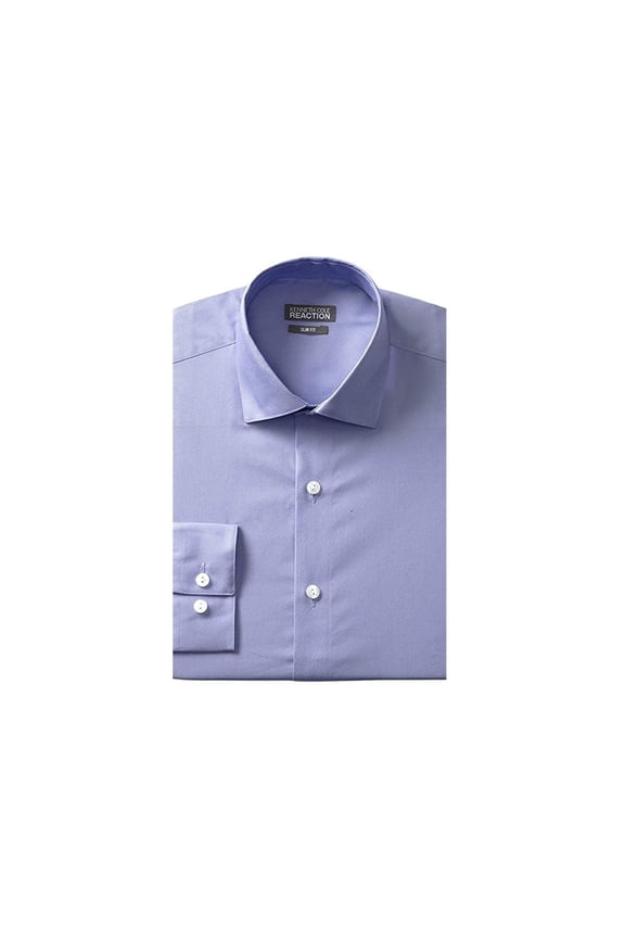 Chambray Slim Fit Spread Collar Dress Shirt