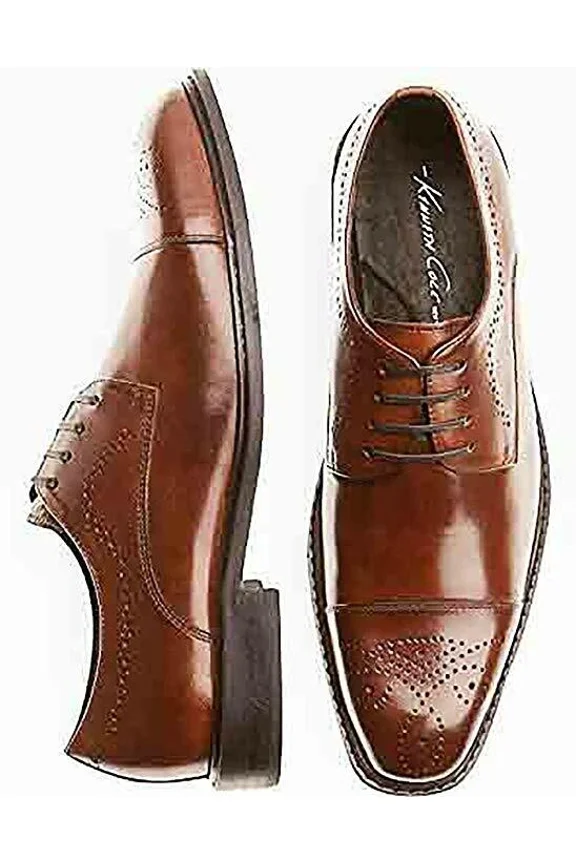 Hustle Back Cognac Lace-Up Oxfords Size 10.5