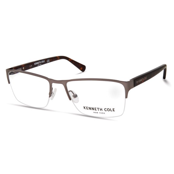 Kenneth Cole KC0313 Half Rim Rectangle Shiny Gunmetal Eyeglasses