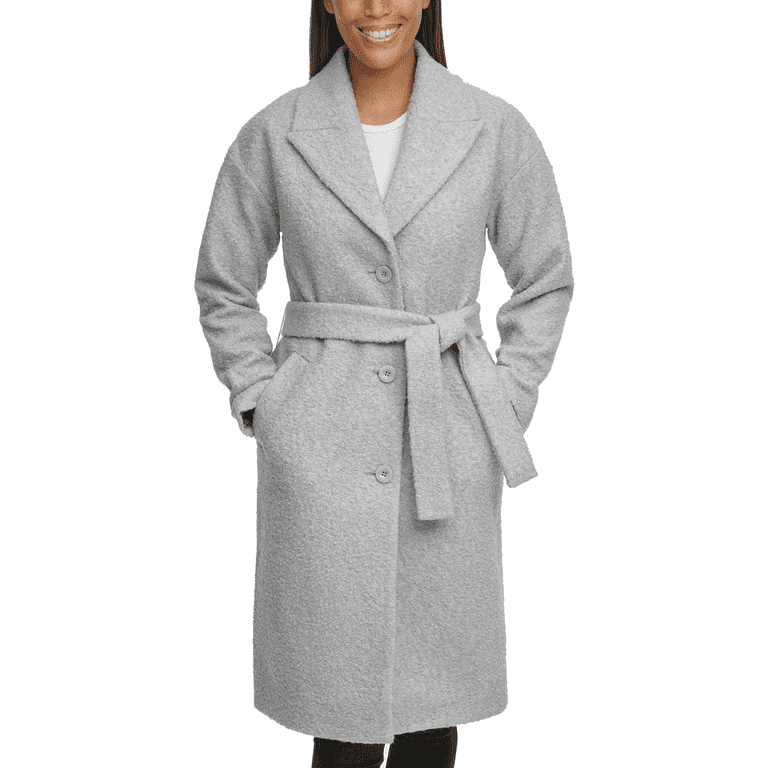 Cole haan boucle sales hooded wrap coat