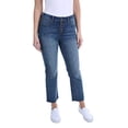 thumbnail image 1 of Kenneth Cole Ladies' Button Fly High Rise Straight Leg Comfort Stretch Jean (8/29, Perry-Wash), 1 of 3