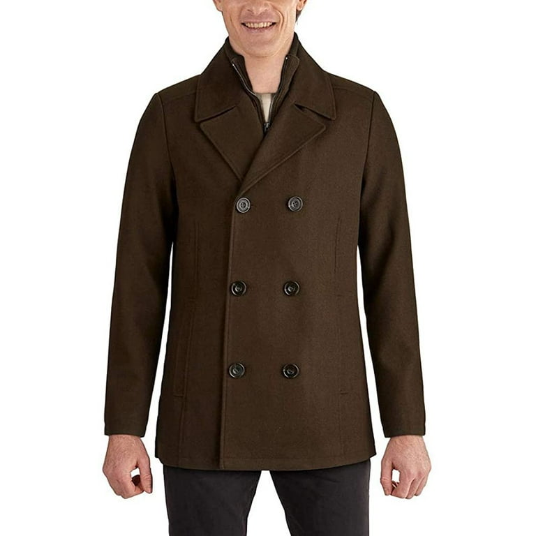 Kenneth store Cole Men's Double Breasted Peacoat W/Bib