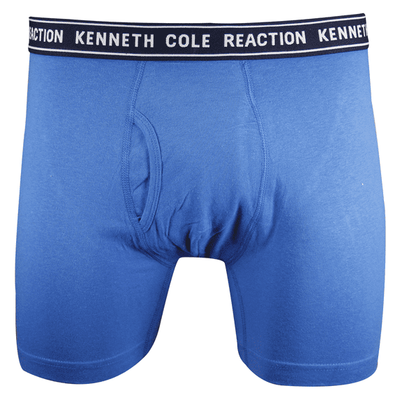 Kenneth Cole Men's Reaction 1 Pack Navy Band Blue Boxer Brief (S04)
