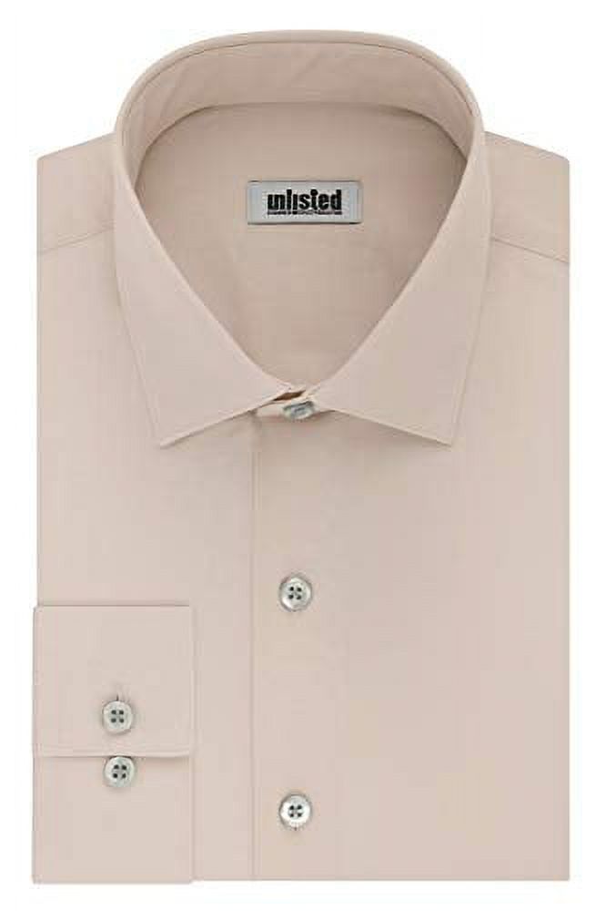 Kenneth Cole Men s Slim Fit Solid Dress Shirt Almond Size XL Walmart