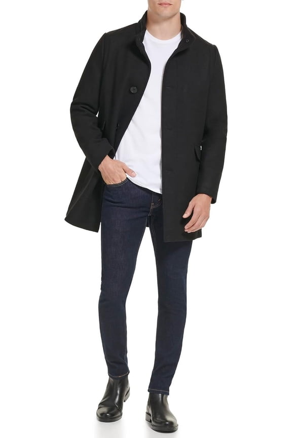 Men's Water Resistant Wool Jacket, Black, XX-Large